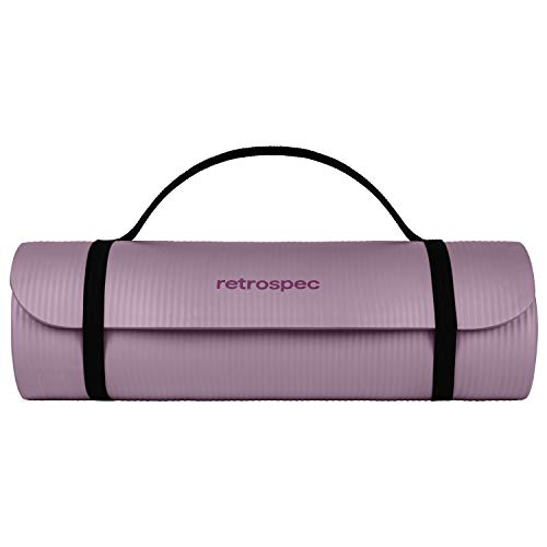 Retrospec Solana Yoga Mat 1/2" Thick - Non Slip Yoga Exercise Pad