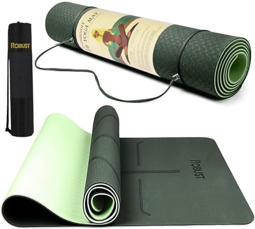 Eco-Friendly Non-Slip Yoga Mat with Position Lines