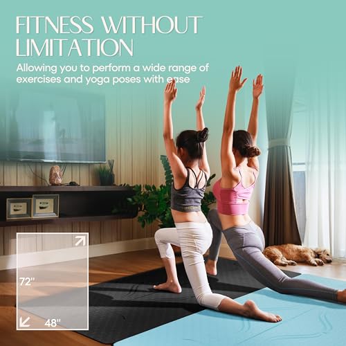 HIWAVE Large Eco-Friendly Yoga Hand Pads, Black Color