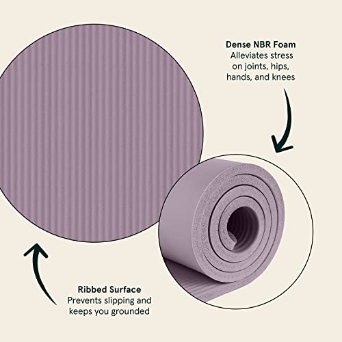 Retrospec Solana Yoga Mat 1/2" Thick - Non Slip Yoga Exercise Pad