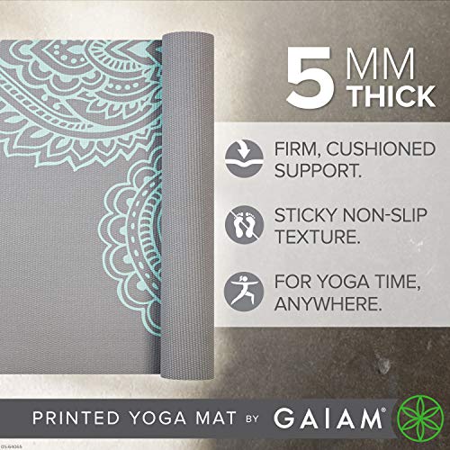 Gaiam Paisley Lagoon Yoga Mat - Premium Non-Slip
