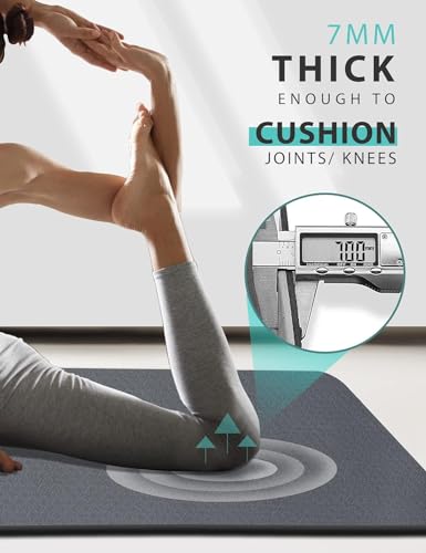 Extra Wide TPE Yoga Mat with Strap