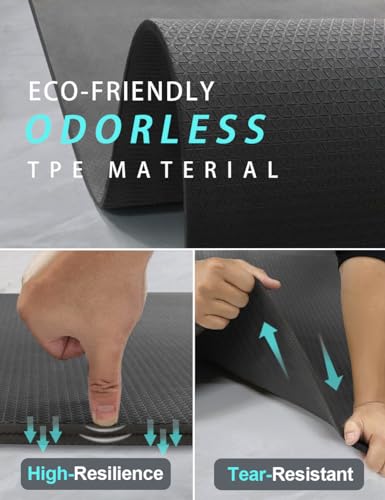 Extra Long & Wide Thick TPE Yoga Mat, 84'' x 32'' x 7mm