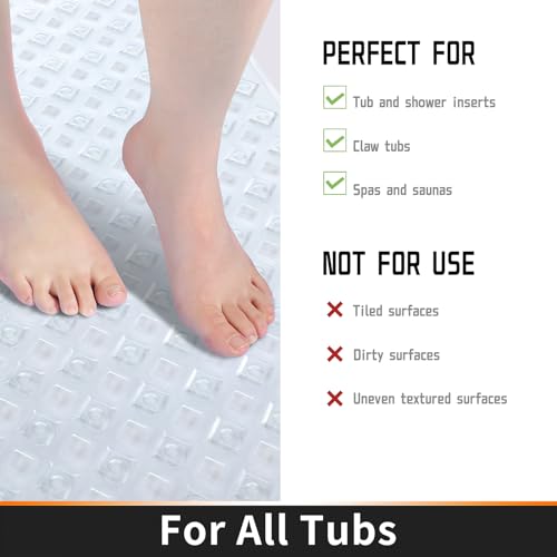 Yimobra Non-Slip Bathtub Mat with Drain Holes