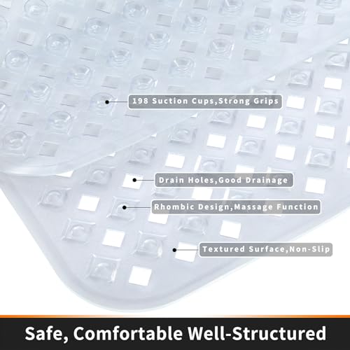 Yimobra Non-Slip Bathtub Mat with Drain Holes