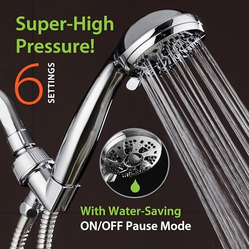 6-Setting AquaDance Handheld Shower for Slippery Bathtubs