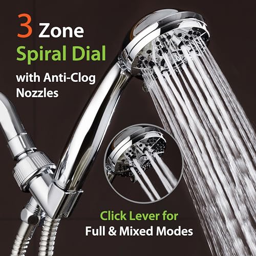 6-Setting AquaDance Handheld Shower for Slippery Bathtubs