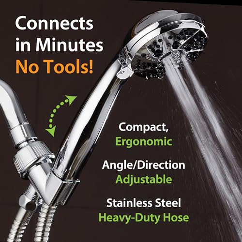 6-Setting AquaDance Handheld Shower for Slippery Bathtubs