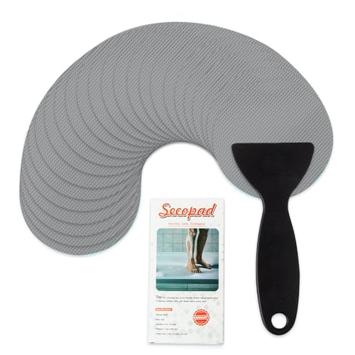 12 Pack Grey Bathtub Stickers with Safety Treads