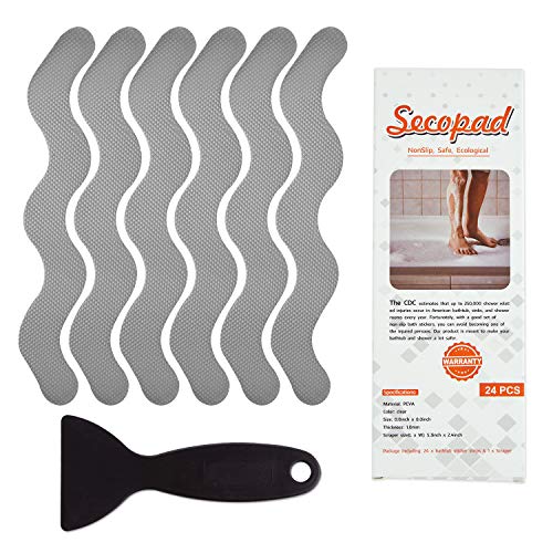 Slip-Proof Shower Stickers: 24 PCS Adhesive Decals