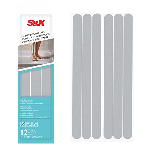 S&X Non-Slip Bathtub Stickers - 12 Pack