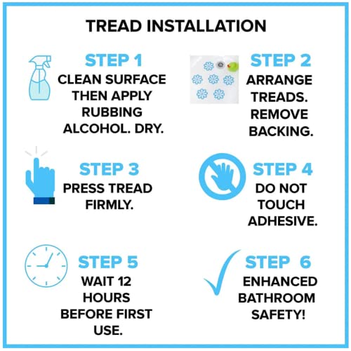 Microban-Infused Non-Slip Safety Treads | 12 Pieces