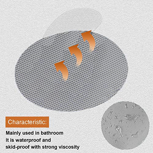 12 Pack Grey Bathtub Stickers with Safety Treads