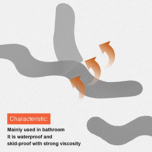 Slip-Proof Shower Stickers: 24 PCS Adhesive Decals