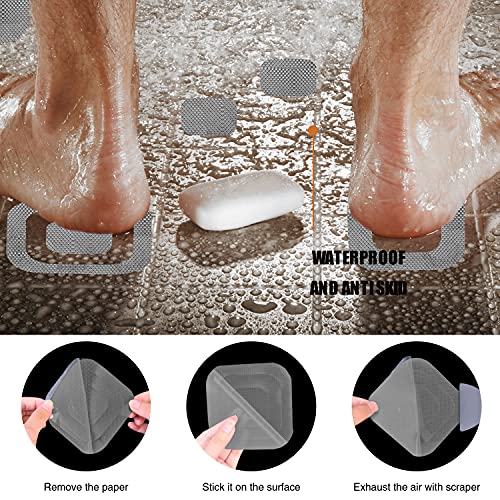 72 PCS Secopad Non-Slip Bathtub Stickers (Grey)