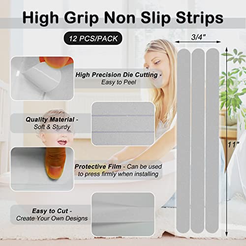 S&X Non-Slip Bathtub Stickers - 12 Pack
