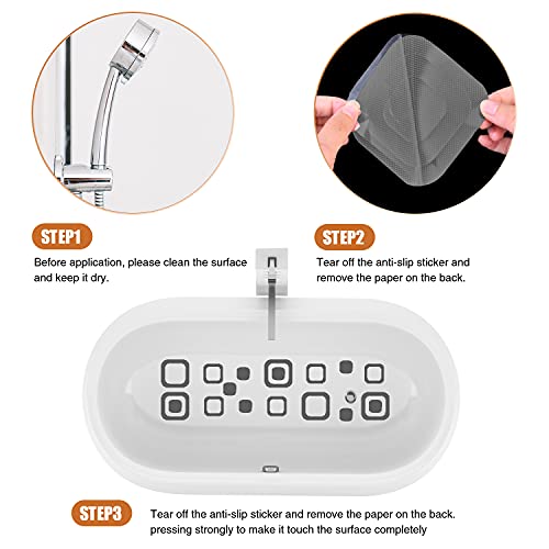 72 PCS Secopad Non-Slip Bathtub Stickers (Grey)