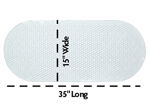 SlipX Bubble Bath Mat with Microban Protection (15x35")