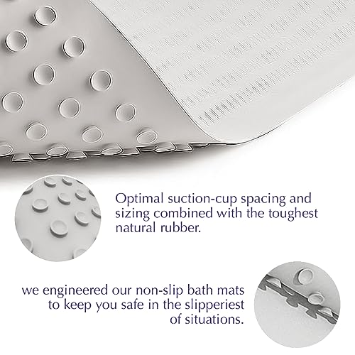 Epica Non-Slip Rubber Bathtub Mat for Safety, 16"x28