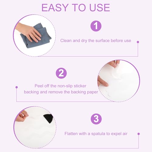 24PCS Transparent Anti Slip Bathtub Strips with Scraper