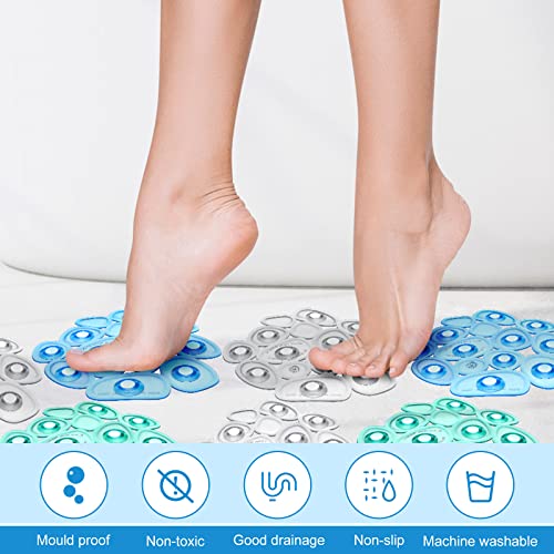 12-Pack Non-Slip Pebble Bath Tub Stickers Mats