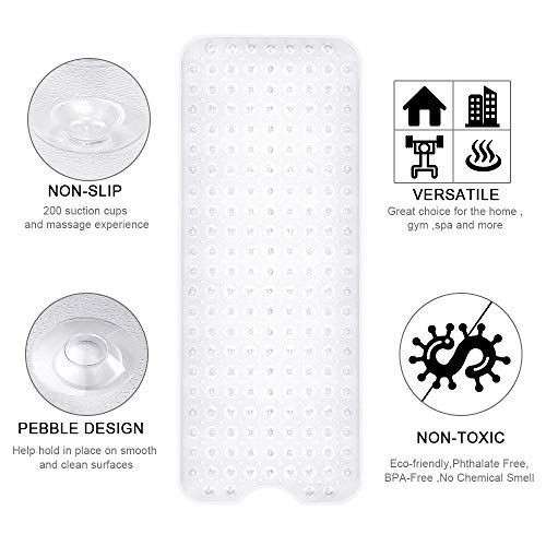 Extra Large Non-Slip Bathtub Mat with Suction Cups