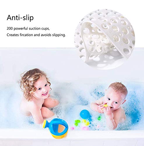 Mantto Soft TPE Bathtub Mat with Suction Cups