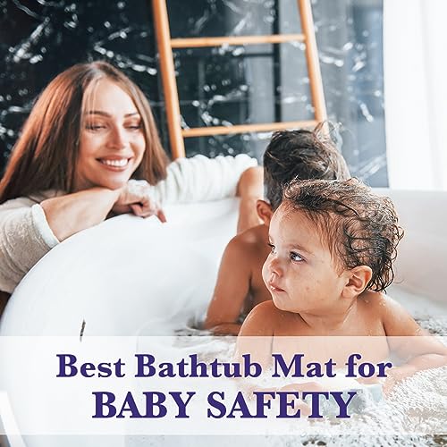 Epica Non-Slip Rubber Bathtub Mat for Safety, 16"x28