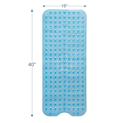 40x16in Non Slip Bath Mat for Slippery Tubs