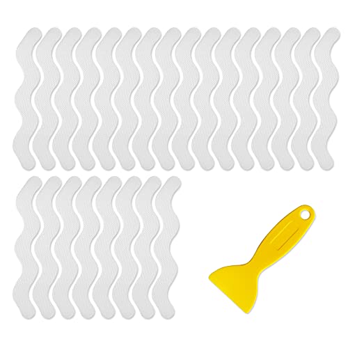 24 Pcs Anti-Slip Bathtub Stickers with Premium Scraper