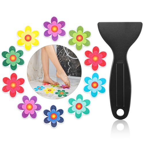 Colorful Sunflower Anti-Slip Bathtub Strips - Set of 10