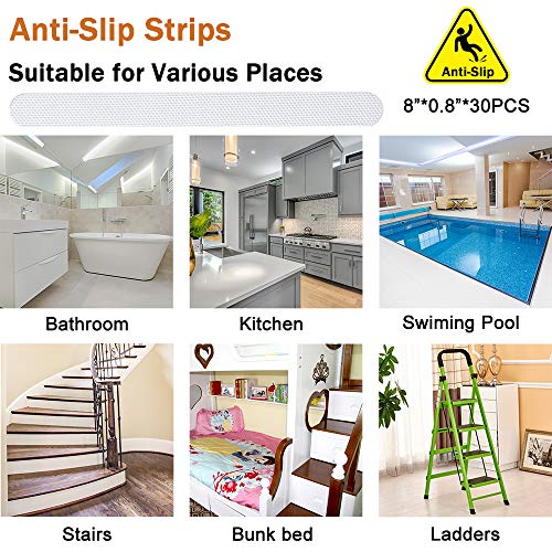 Non-slip Shower Stickers for Bathtub Safety, 30 PCS