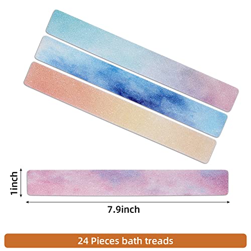 Colorful Anti-Slip Strips 24 PCS for Bathtubs & Showers
