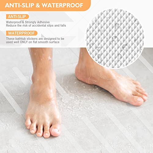 Clear Bathtub Stickers Set, Prevent Slips in Bathroom