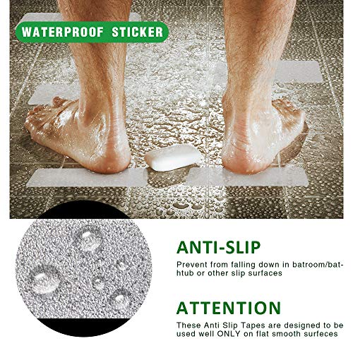 18 PCS Non-Slip Adhesive Bathtub Strips & Premium Scraper