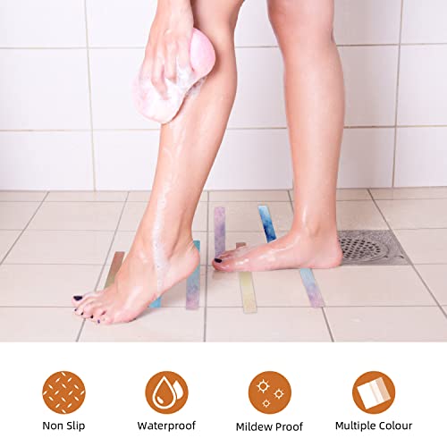 Colorful Anti-Slip Strips 24 PCS for Bathtubs & Showers