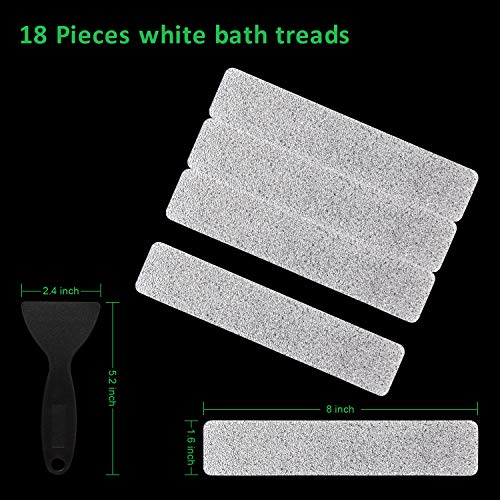18 PCS Non-Slip Adhesive Bathtub Strips & Premium Scraper