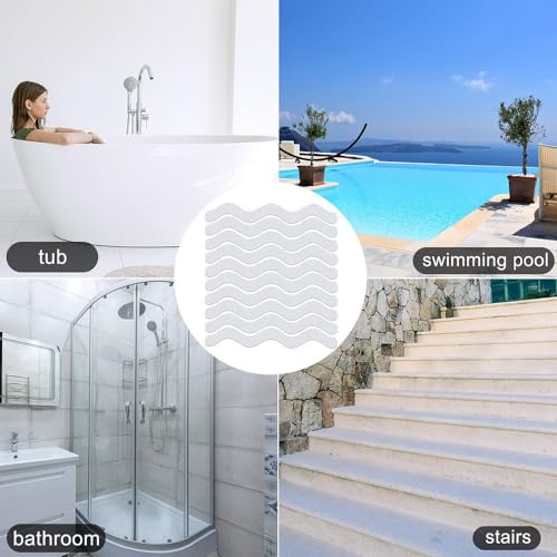 36 Bathtub Non Slip Stickers with Premium Scraper