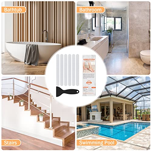 Clear Bathtub Stickers Set, Prevent Slips in Bathroom