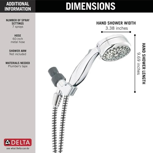 7-Spray Touch-Clean Hand Held Shower Head - Chrome