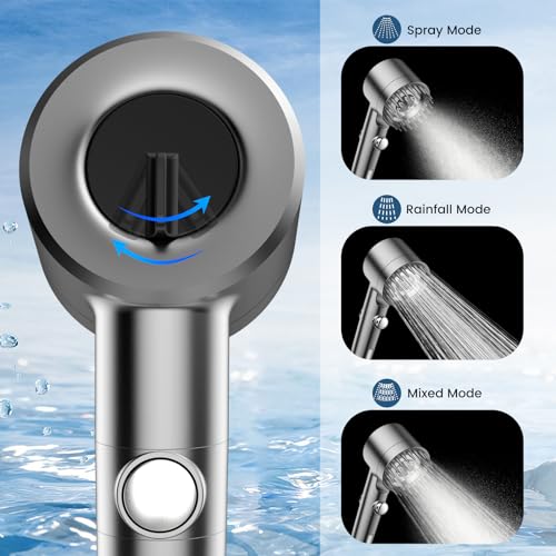Filtered Shower Head with Handheld, High Pressure & Multiple Spray Modes, Power Washụceran