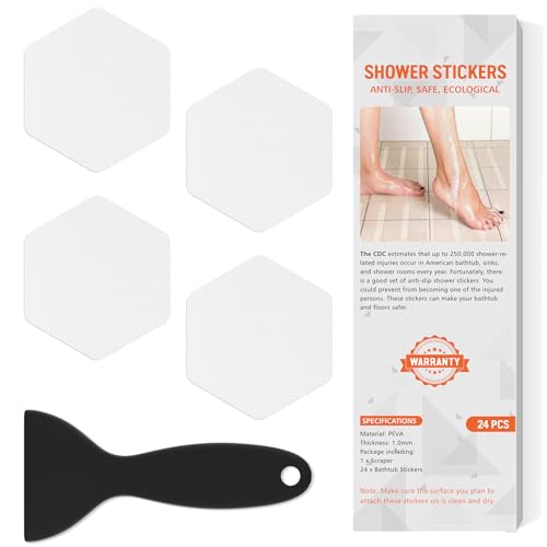 Clear Square Non Slip Bathtub Stickers and Decals