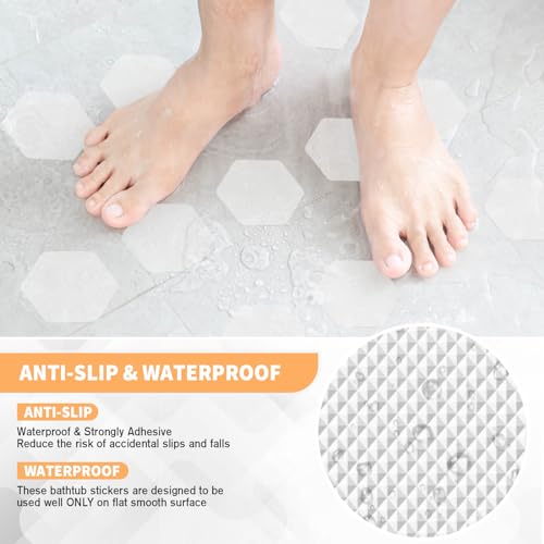 Clear Square Non Slip Bathtub Stickers and Decals