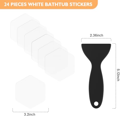 Clear Square Non Slip Bathtub Stickers and Decals