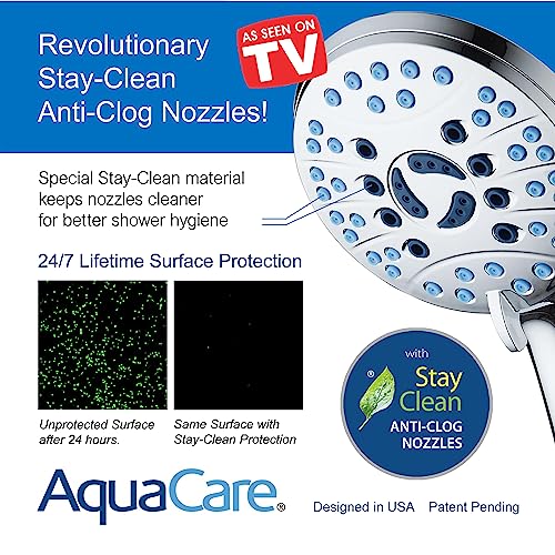 AquaCare High Pressure Handheld Shower Head - 8 Modes
