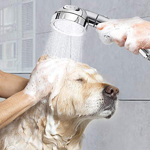 Marbrasse High Pressure Handheld Showerhead, 3-Settings with Shutoff