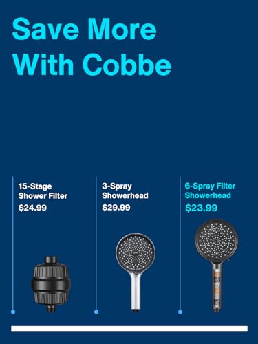 Cobbe Filtered Handheld Shower Head, High Pressure 6 Spray