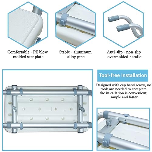 Adjustable Bath Bench Seat for Elderly and Disabled