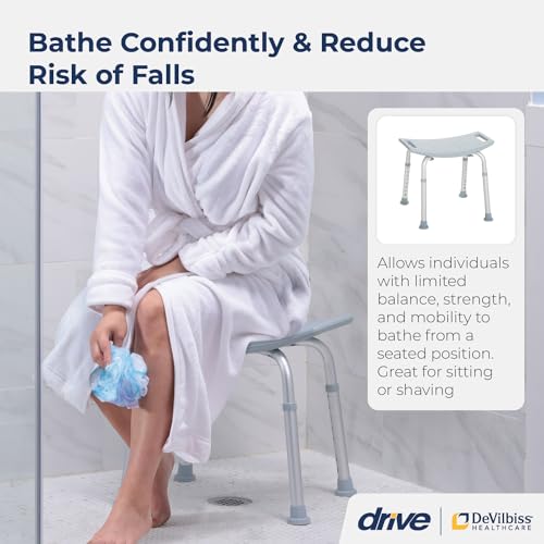 Adjustable Shower Stool with Suction Feet - Shower Chair