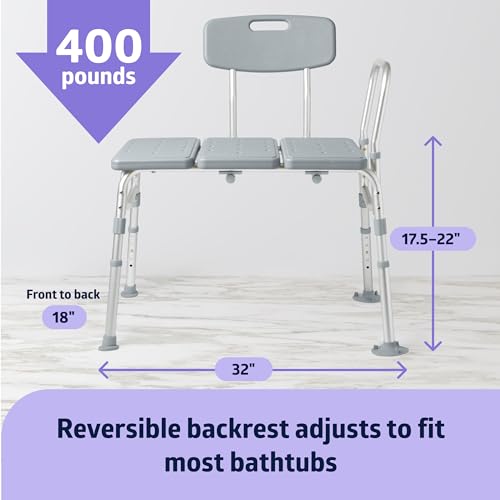 Adjustable Transfer Bench for Bathtubs and Showers